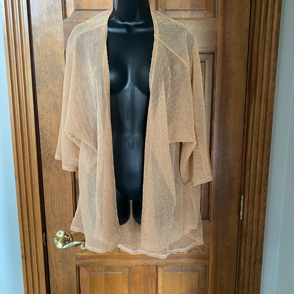 LuLuRoe coverup gold in color. Size m